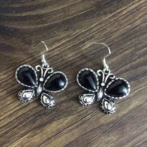 10/$20 SALE -- NEW Black Butterfly Earrings