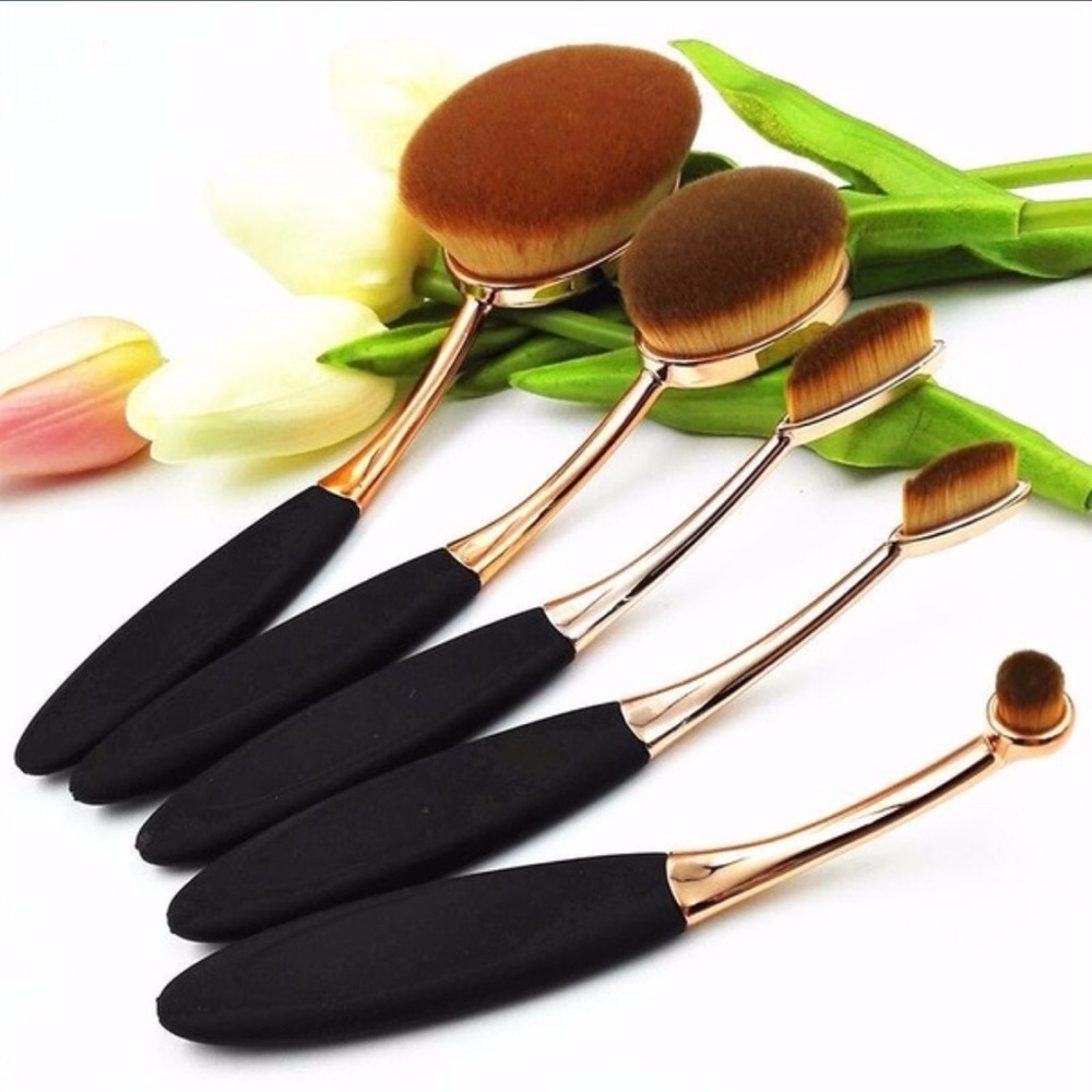 5-Piece Rose Gold Makeup Brush Set