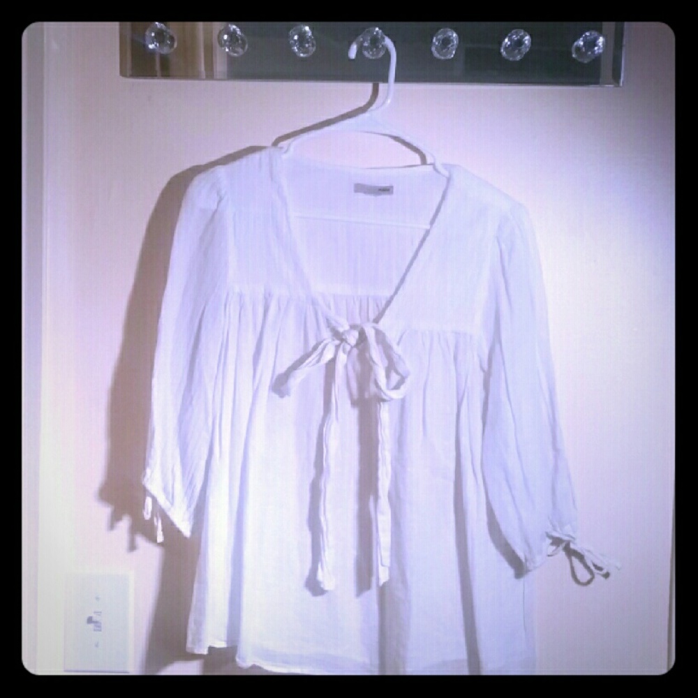 Cream Peasant Top