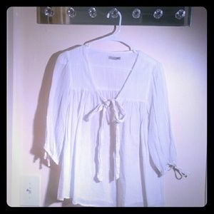 Cream Peasant Top