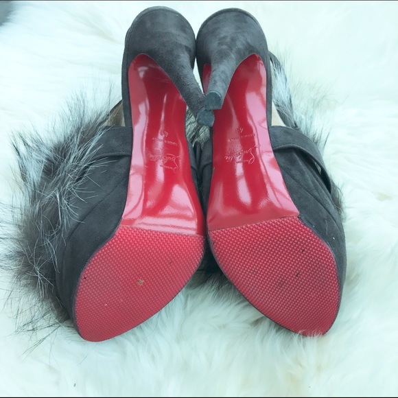 SOLDChristian Louboutin 150 mm Splash Fur Heels - Picture 4 of 4