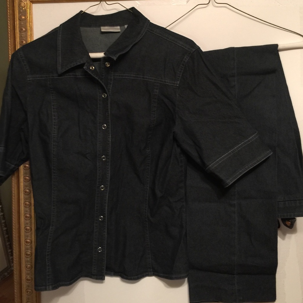 halogen Jean shirt and jeans