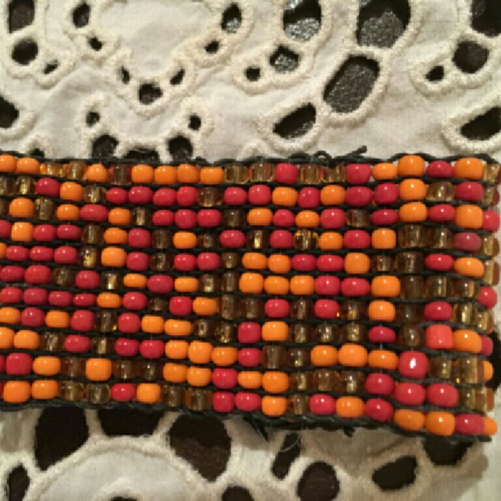 Beaded elasticized bracelet.