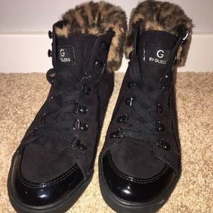 Black/Cheetah Guess Booties
