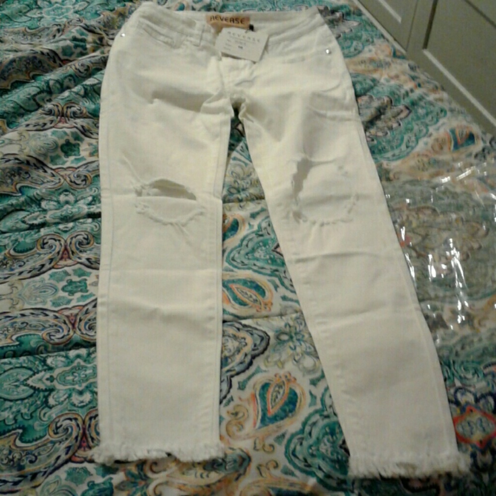 White reverses jeans