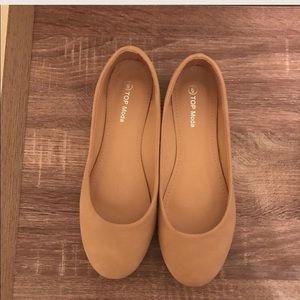 Beige flats
