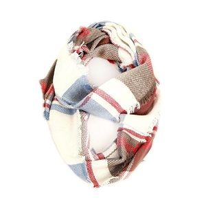 Plaid Tartan Checker Block Infinity Scarf