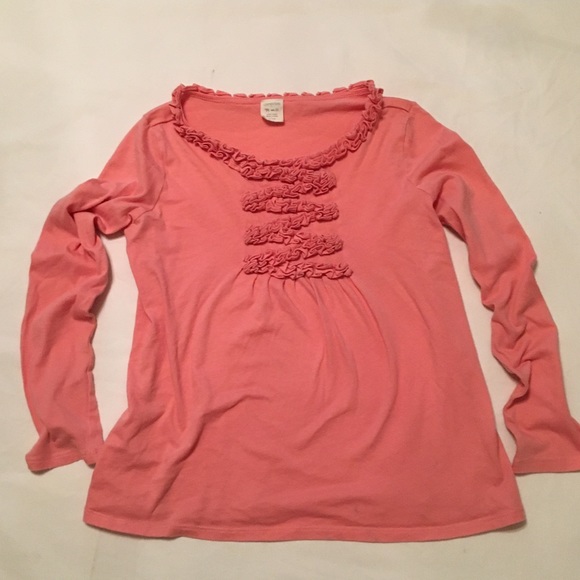J Crew Crew Cuts Girls Ruffle T-Shirt, - Picture 1 of 2