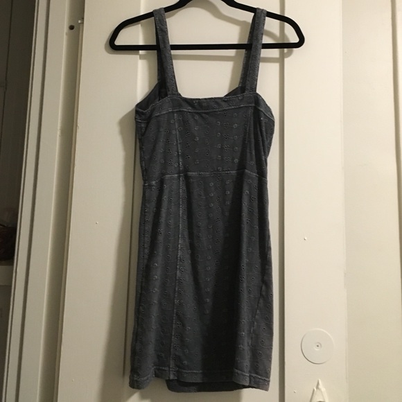 Dark Grey Free People Bodycon Mini Dress - Picture 3 of 4