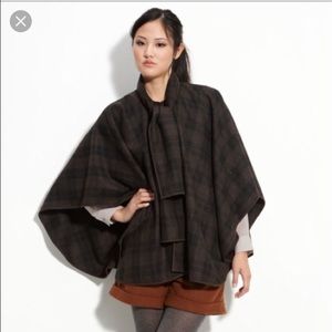 Free People style plaid caplet cape poncho