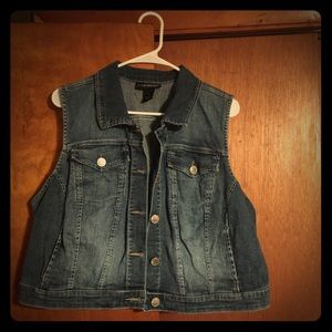 Lane Bryant denim sleeveless Jacket