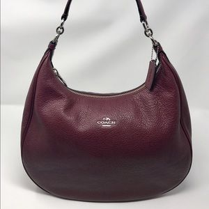 Coach Crossbody bag hobo designer burgundy red
