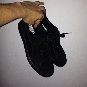 Black Puma Suedes
