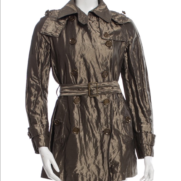 Hooded Burberry trench coat size 4 - Picture 3 of 4