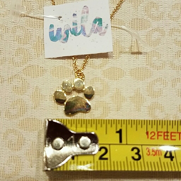 Gold Paw Print necklace - Picture 3 of 3