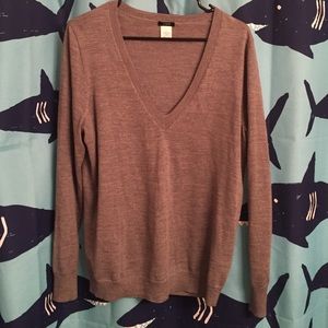 Jcrew women's v neck wool sweater