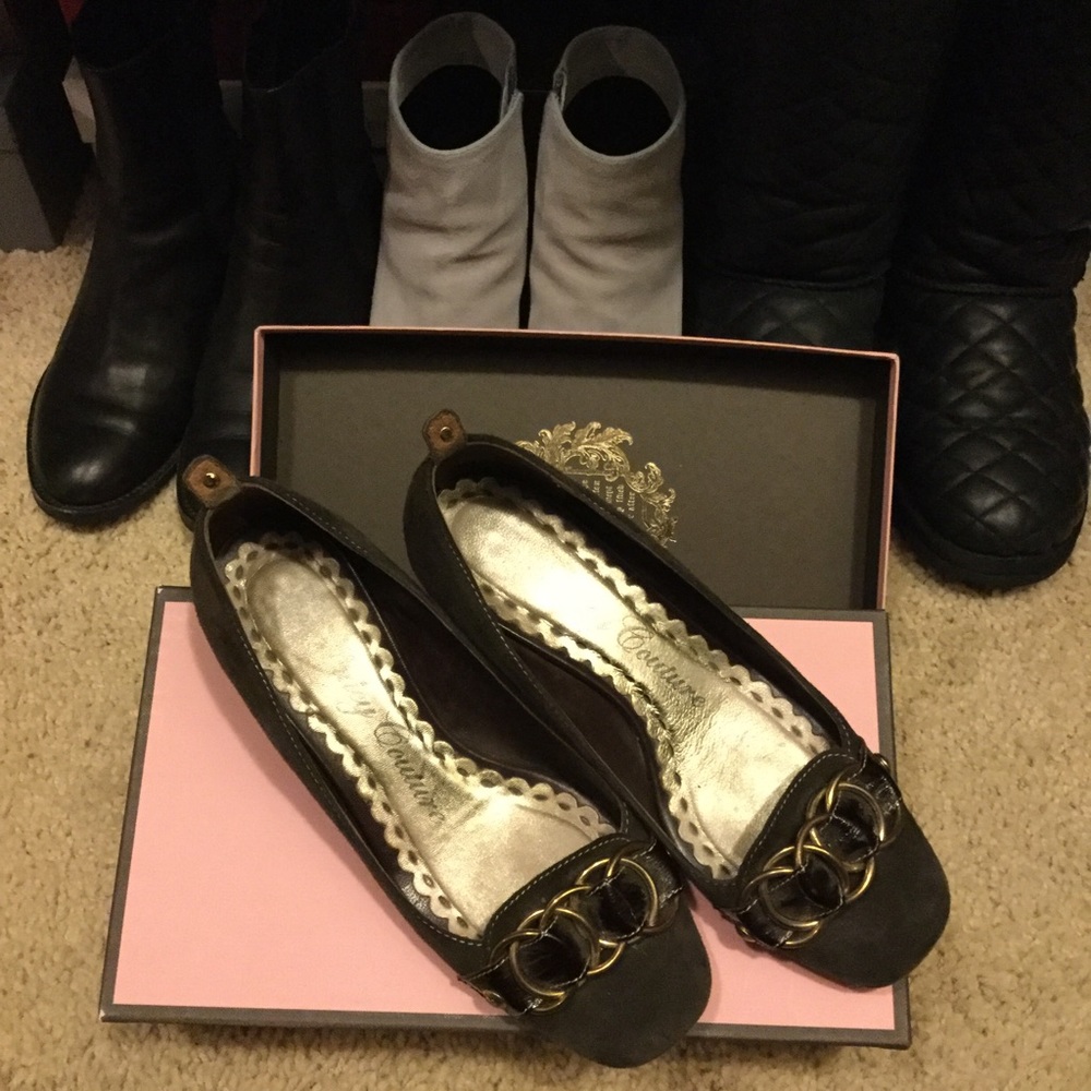 Juicy Couture, brown suede shoes