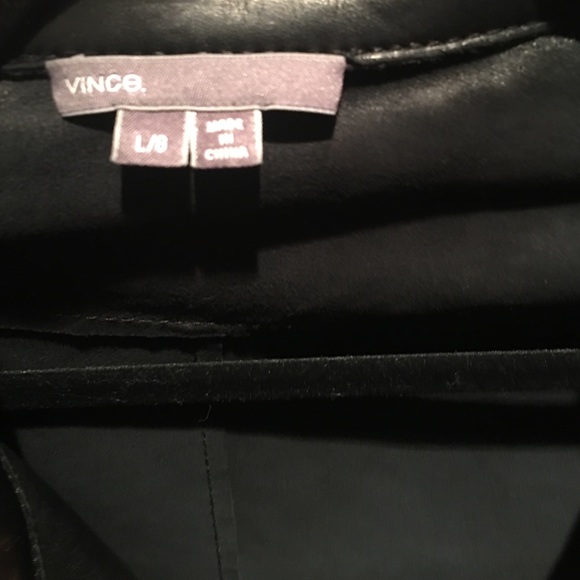 Vince leather jacket unlined large - Picture 2 of 4