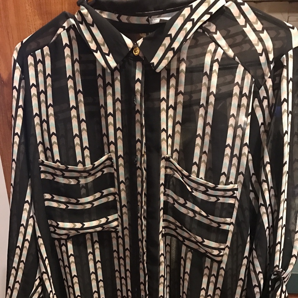 Long sleeve or 3 quarter see through