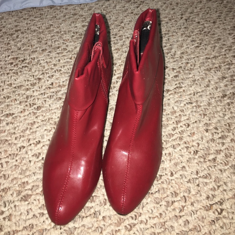 Red leather heels
