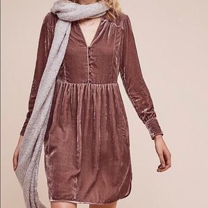 Anthropologie Velvet Dress