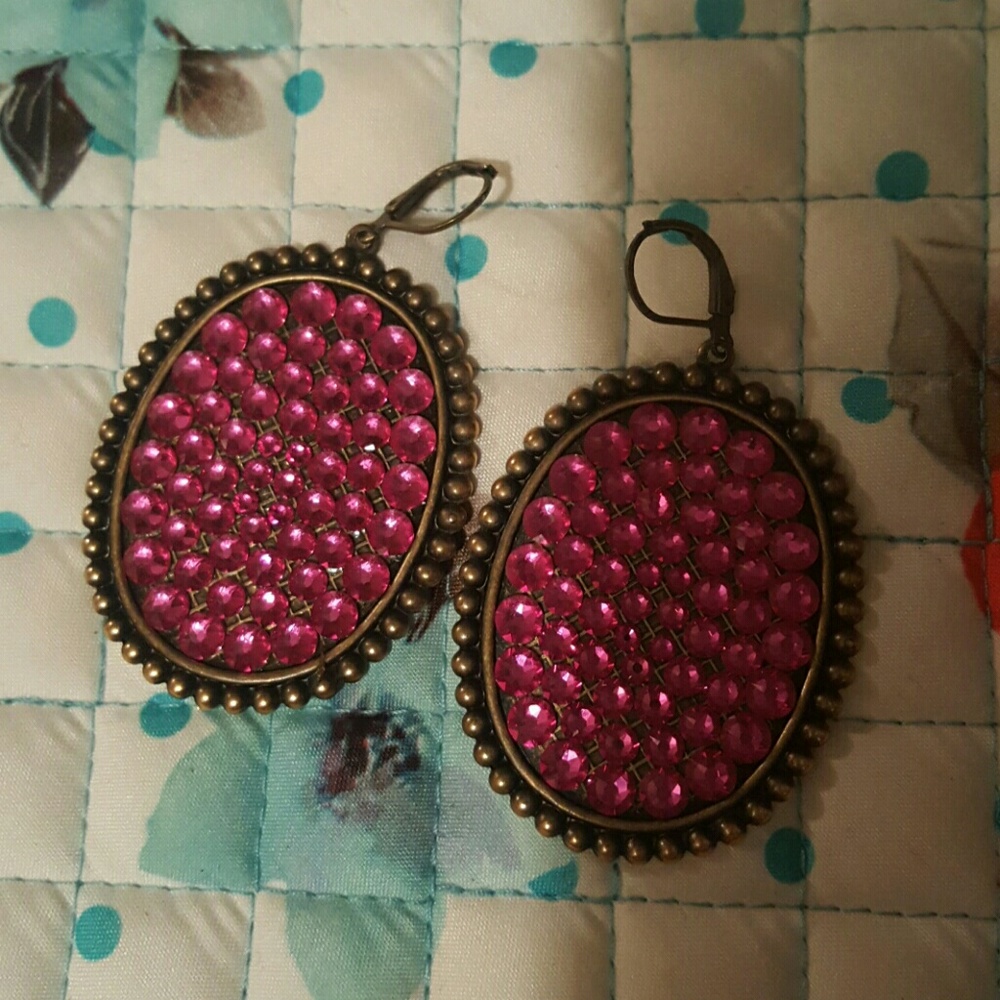 Pink panache earrings
