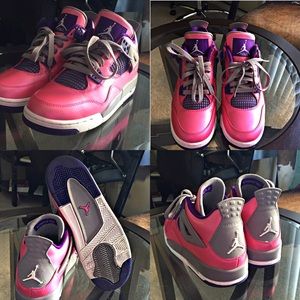 Air Jordan 4 Retro Pink Foil Cement Grey Purple