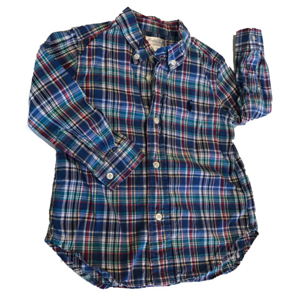 Ralph Lauren Boys Toddler Plaid Button Down