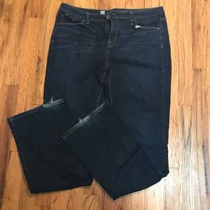 Curvy bootcut dark wash jean