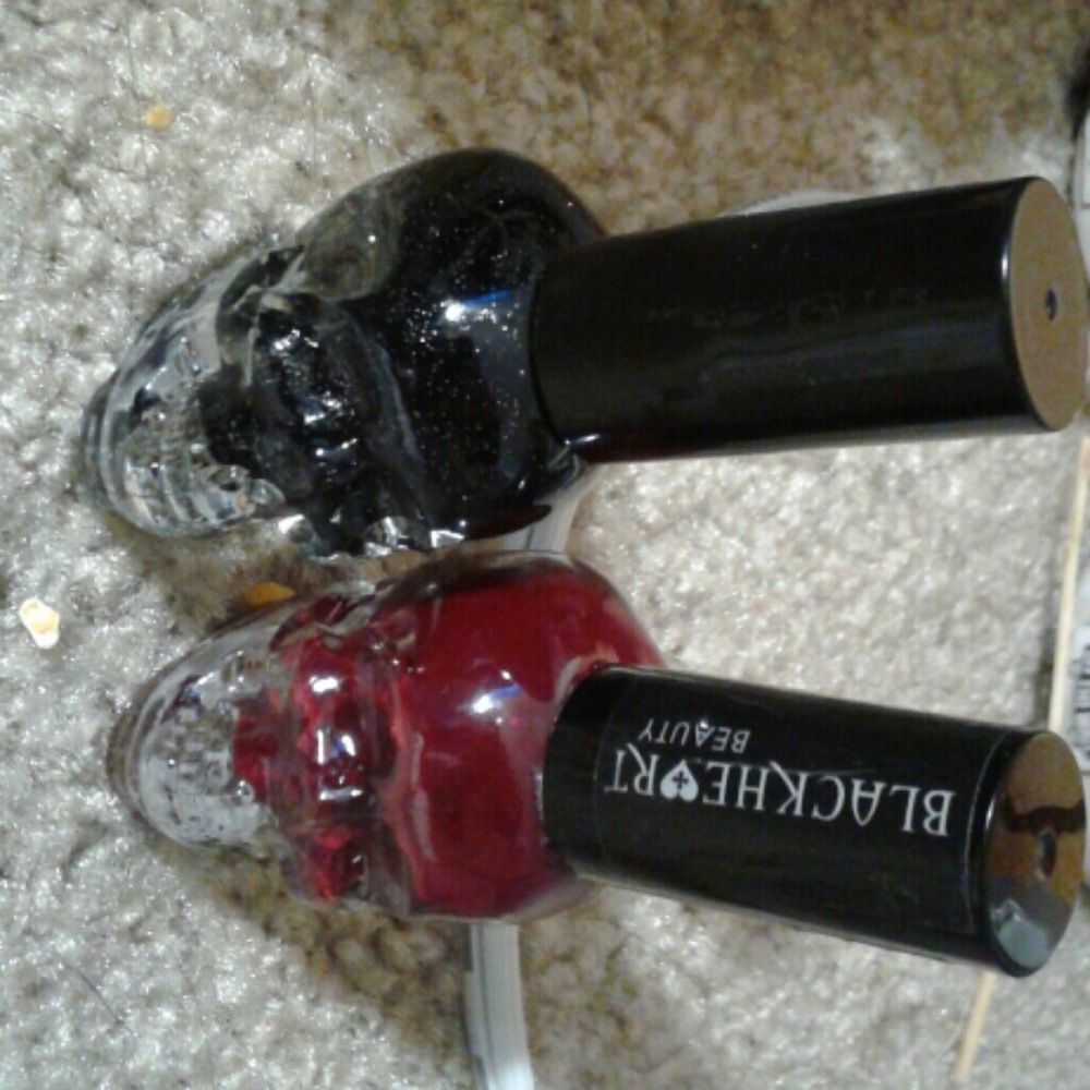 Two blackheart nail polish