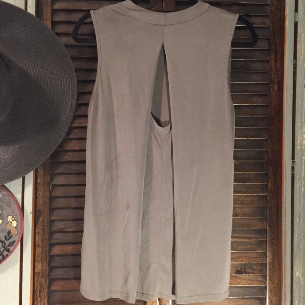 High Neck Cut Out back Top