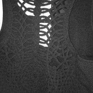 Size 2 Torrid black tank with braided back