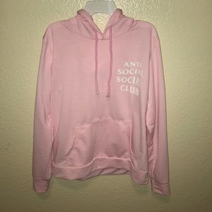 PINK ANTI SOCIAL HOODIE