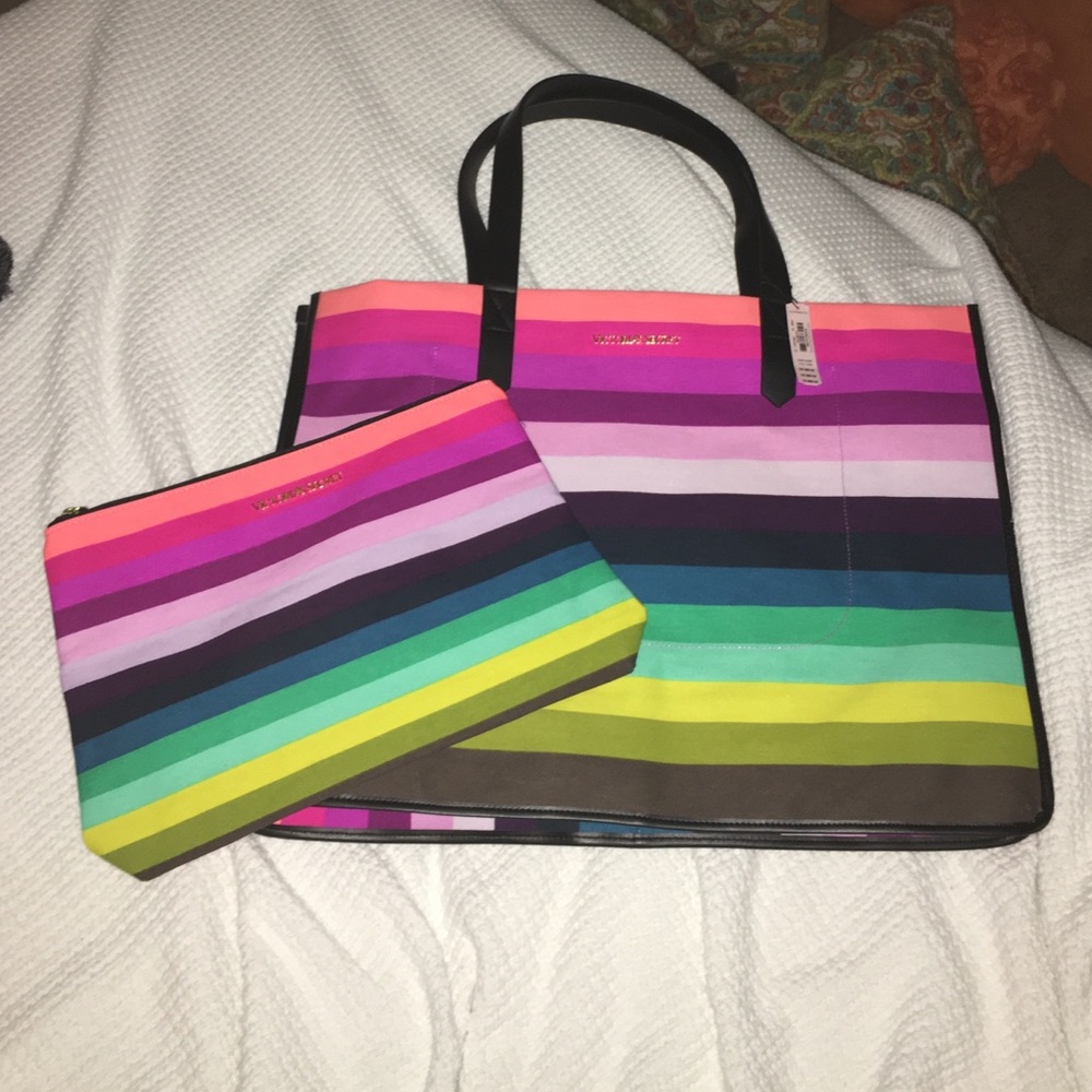 XL Victoria Secret Tote and Small Travel Bag