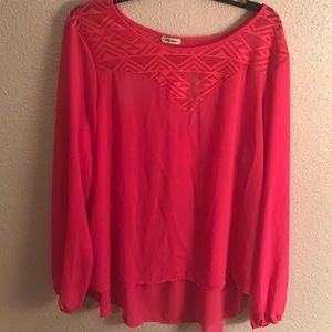 Hot pink cute blouse