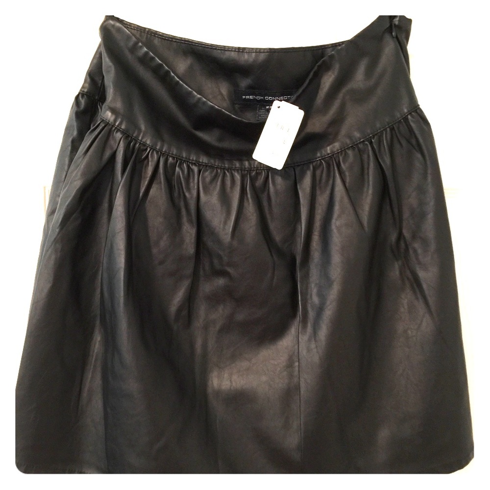French Connection Vegan Leather Skirt