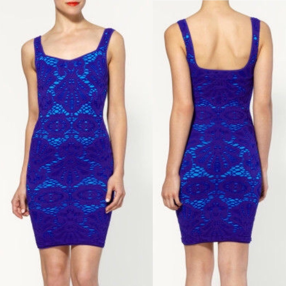 Free People Cobalt Blue Medallion Slip Dress XS/S