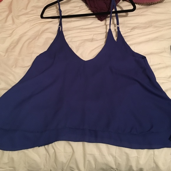 Cobalt blue tank with very low back - Picture 1 of 4