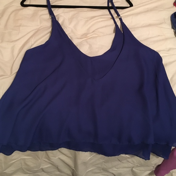 Cobalt blue tank with very low back - Picture 2 of 4