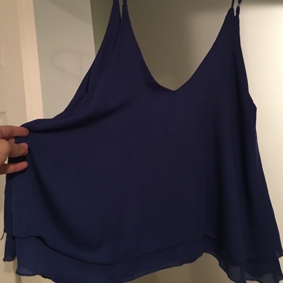 Cobalt blue tank with very low back - Picture 3 of 4