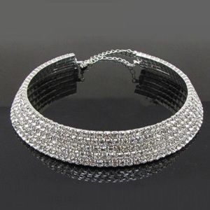 Rhinestone Necklace Choker