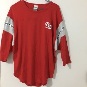NWT pink Victoria secret campus crew tee