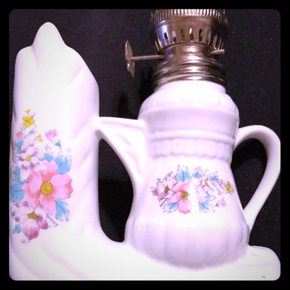 Ceramic Tea Cup Candle & Candle Holder