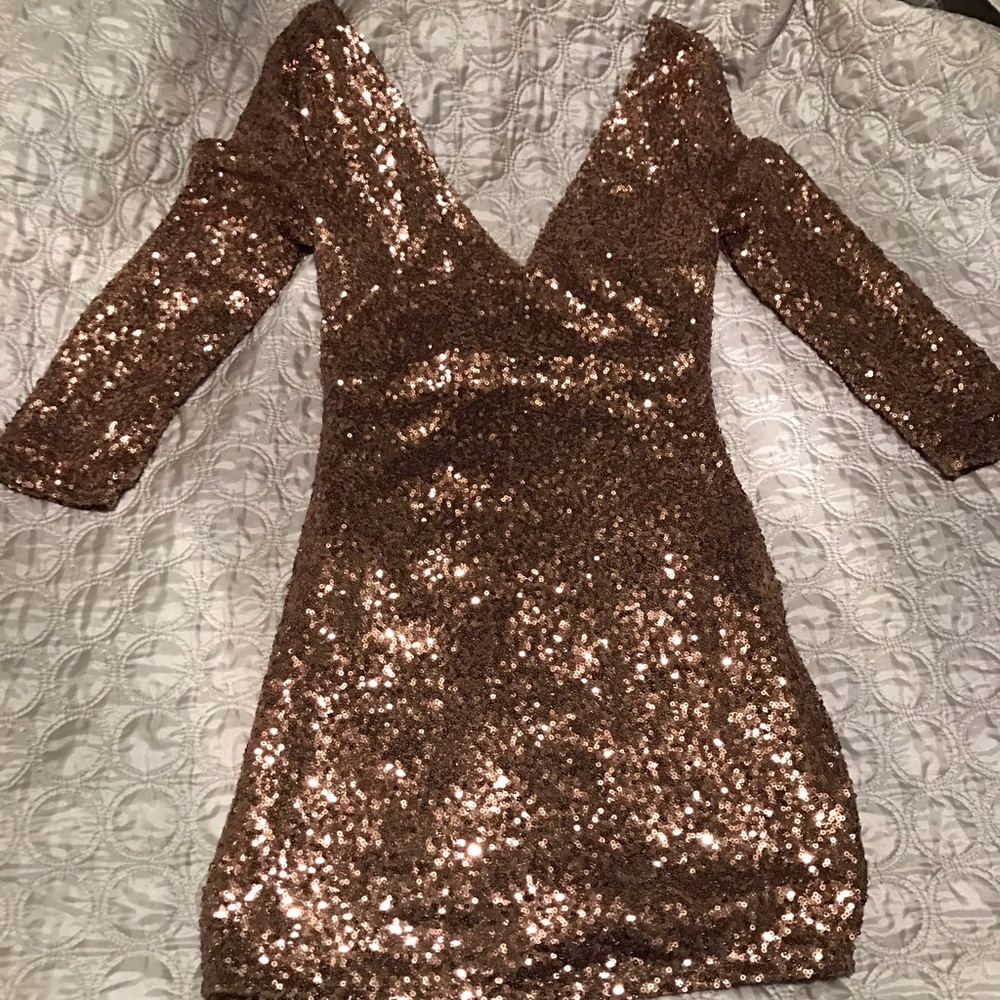 Rose gold Sequin dress