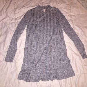 gray mock neck dress
