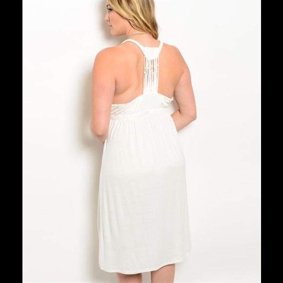 Plus Size 1X, 2X, 3X Sexy White Summer Dress! - Picture 2 of 2