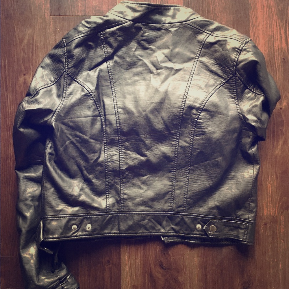 Vegan leather Moto jacket
