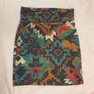 Aztec print skirt