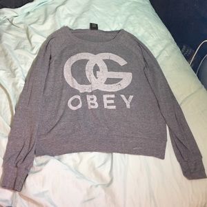 Grey Obey brand long sleeve