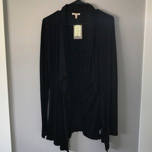 Anthropologie black cotton cardigan
